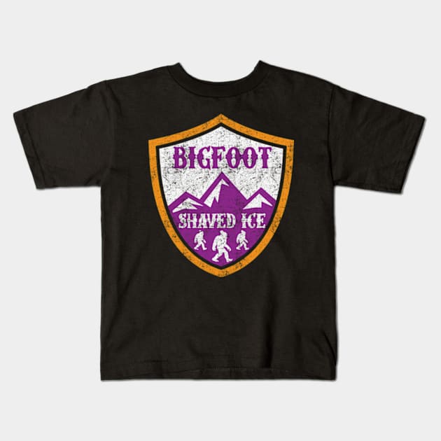 Bigfoot Shaved Ice Kids T-Shirt by AdultSh*t